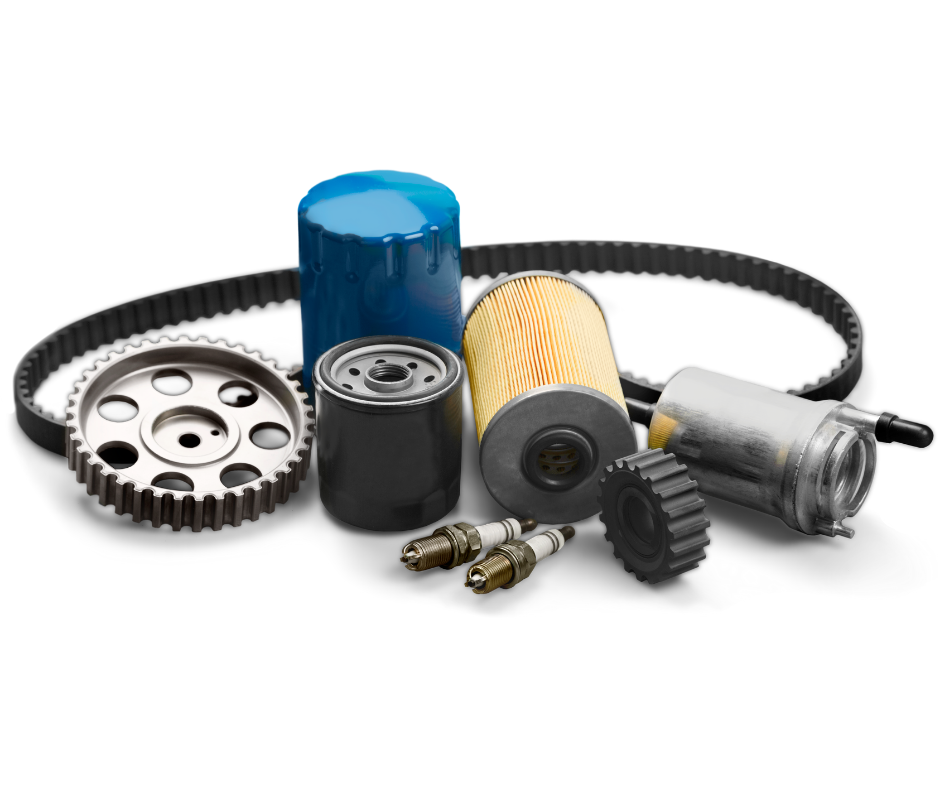 Various car parts we replace or check at time of service. 